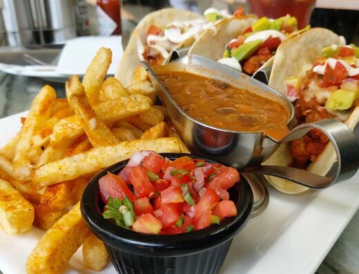 An image showing fries served at CJ's Restaurant