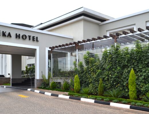An imaghe showing Eka Hotel signage