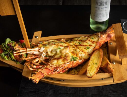 An image showing a plate of seafood at Mawimbi Seafood Restaurant and Cafe