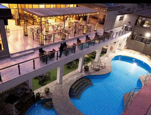 An image showing pool view at Tripple O’s Hotel