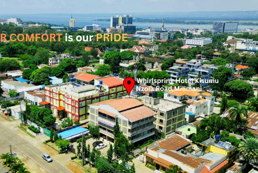 An image showing aerial view of Whirlspring Hotel Kisumu