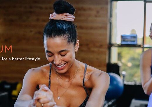 A lady working out at Mom3ntum Fitness Studio.