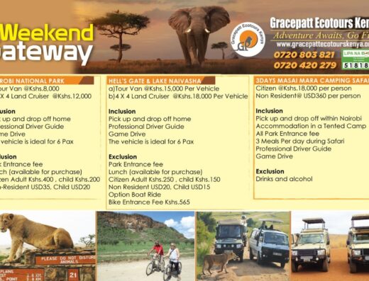 Gracepatt Ecotours Kenya showing a weekend package
