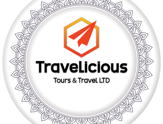 Travelicious Tours & Travel showing its logo