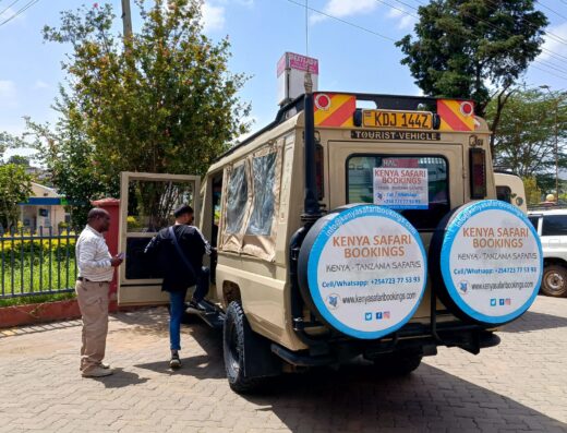 Kenya Safari Bookings ltd showing its tourist vehicle