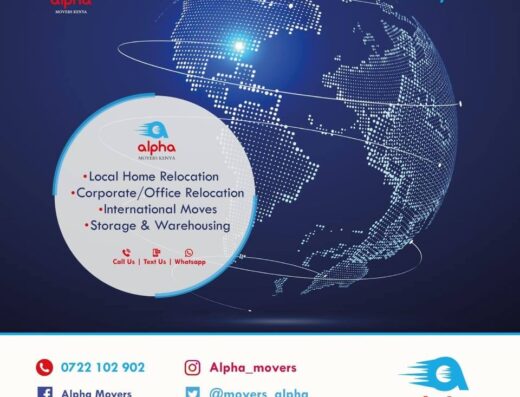 Alpha Movers Kenya showing its services
