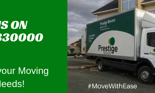 Prestige Movers Limited (Kenya) showing its vehicle
