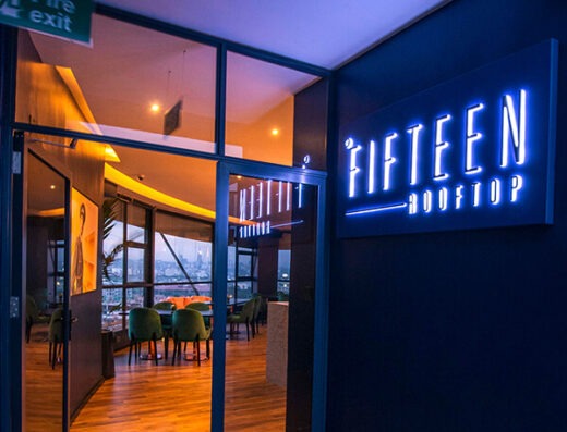 An image showing entrance to Fifteen Rooftop